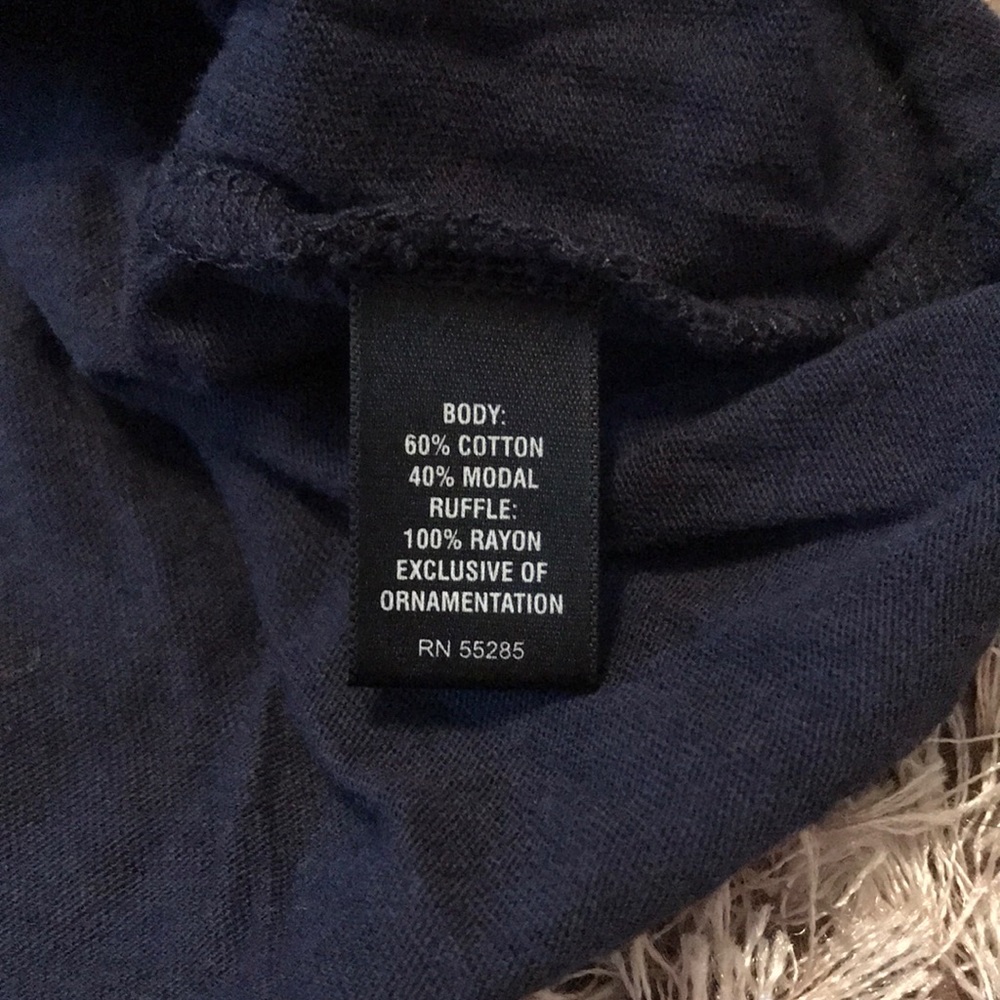 Express Navy Ruffle Tank - Picture 6 of 6